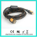 Hochgeschwindigkeits-HDMI-Kabel 3D 4k Gold überzogene schwarze Orange